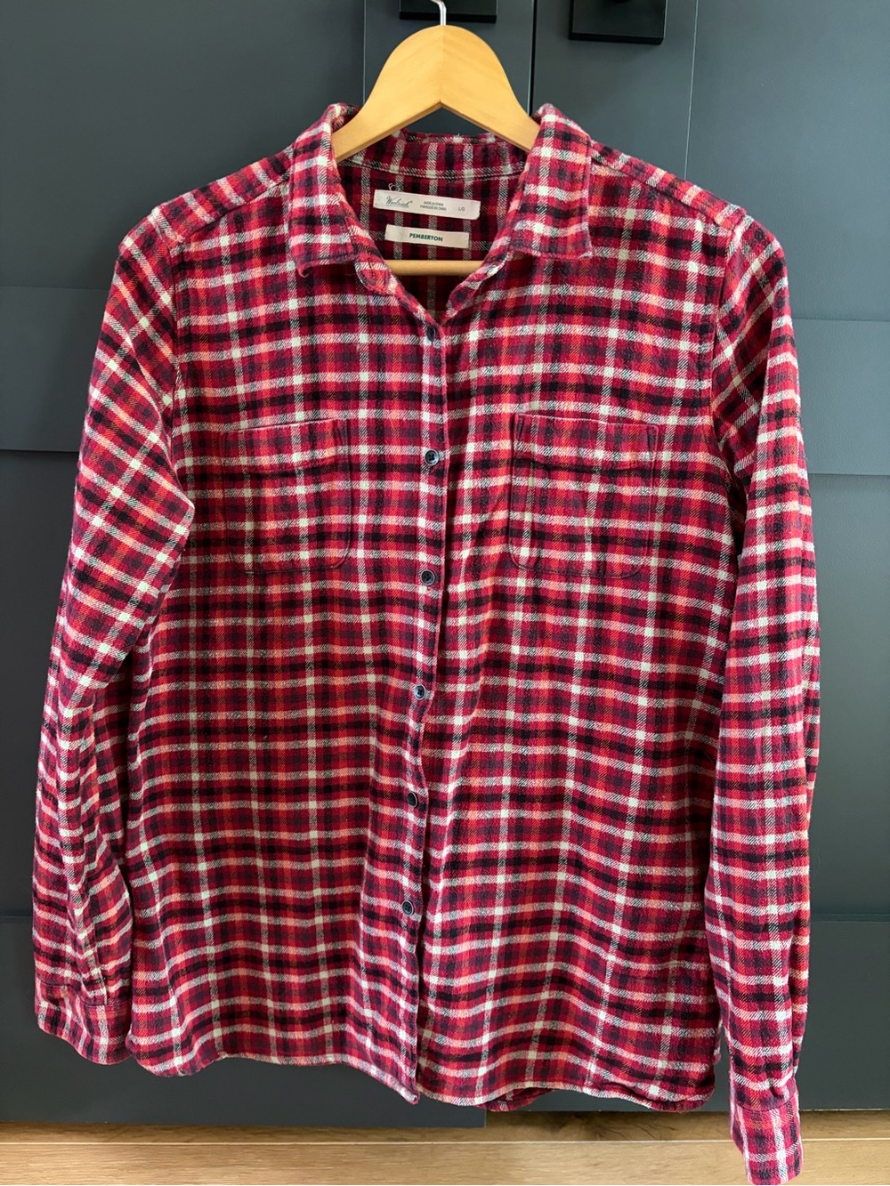 Women’s Pink Plaid Button-Up Shirt
